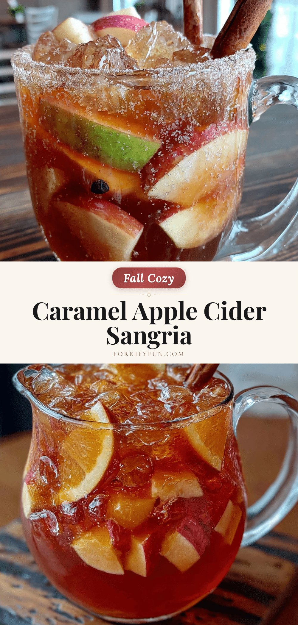 caramel apple cider sangria recipe