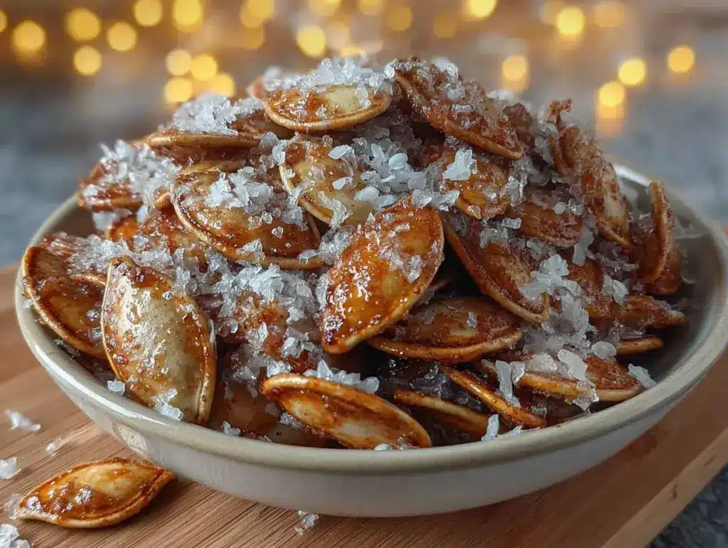 cinnamon sugar roasted pumpkin seeds - featured image