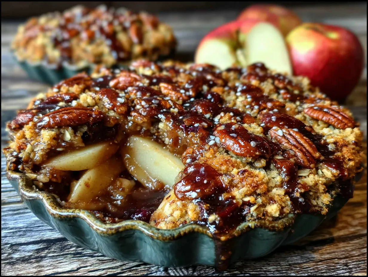 classic apple crisp with oat pecan crumble preparation steps