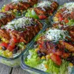 copycat chipotle chicken bowl meal prep - featured image