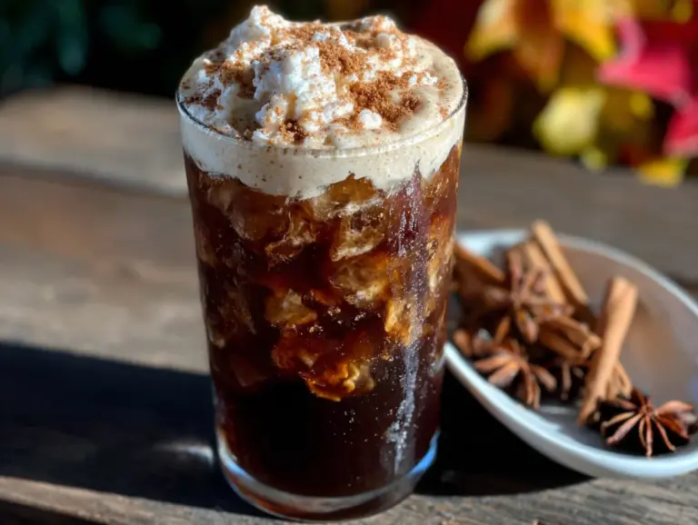Copycat Starbucks Pumpkin Cream Cold Foam Iced Coffee - featured image
