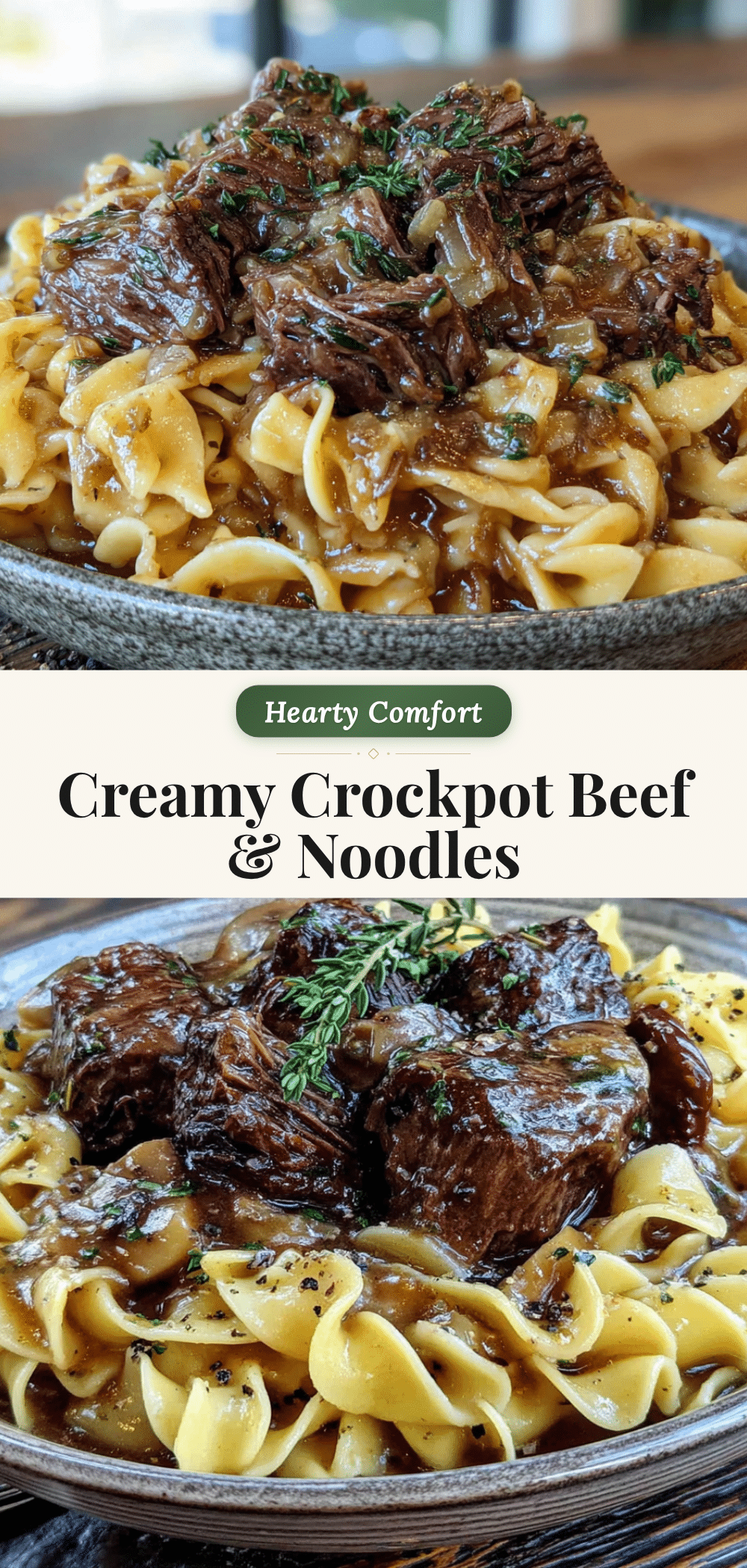 cozy crockpot beef and noodles comfort dinner recipe