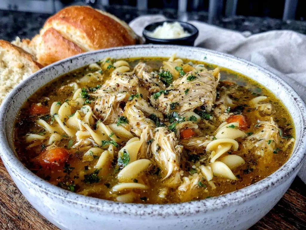 cozy rotisserie chicken noodle soup - featured image