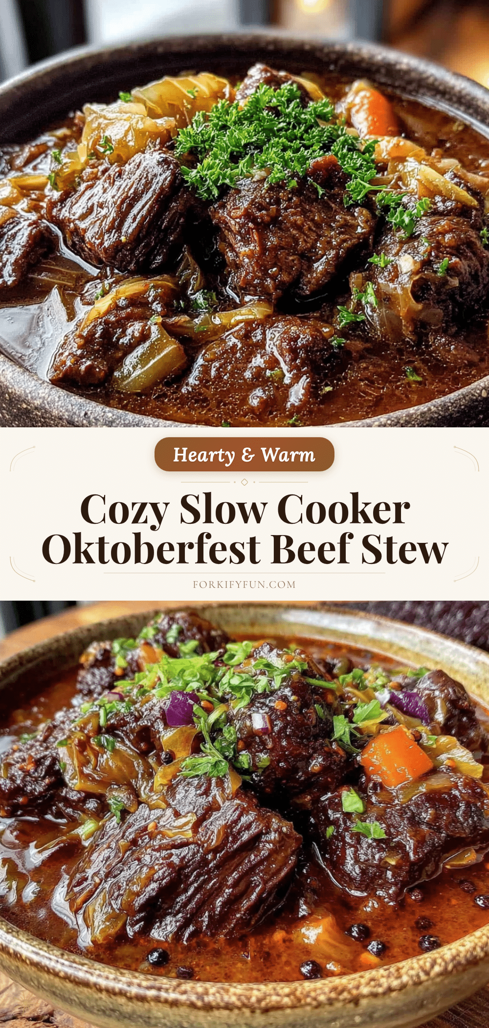 cozy slow cooker beef and cabbage oktoberfest stew recipe