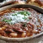 cozy slow cooker turkey chili with white beans - featured image