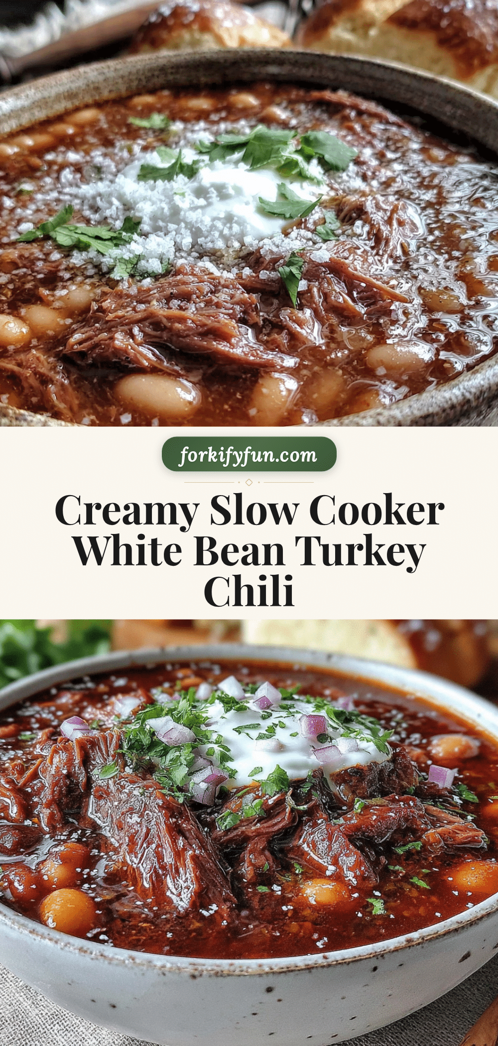 cozy slow cooker turkey chili with white beans recipe