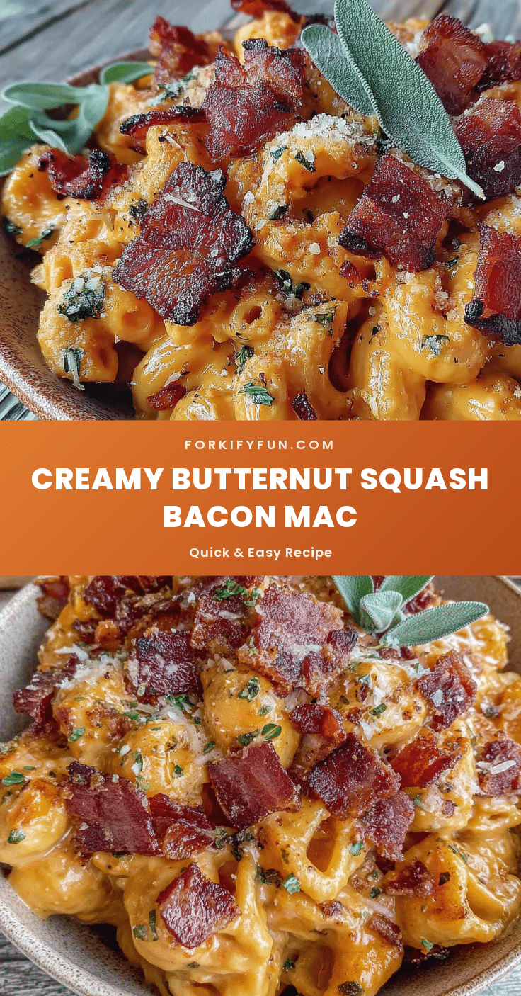 creamy butternut squash mac and cheese with bacon recipe