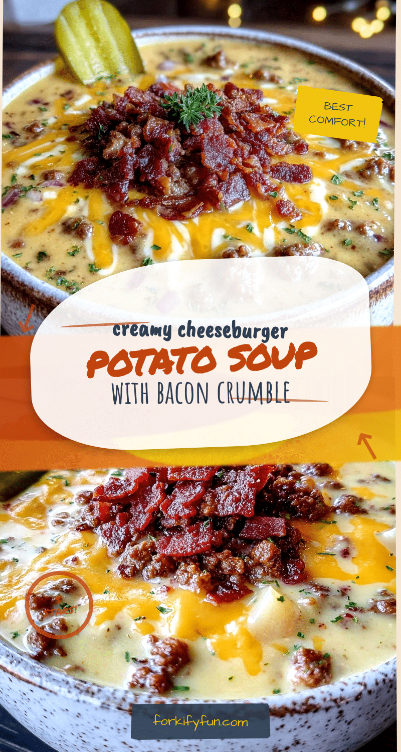creamy cheeseburger potato soup recipe