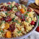 creamy cheesy pasta salad - featured image