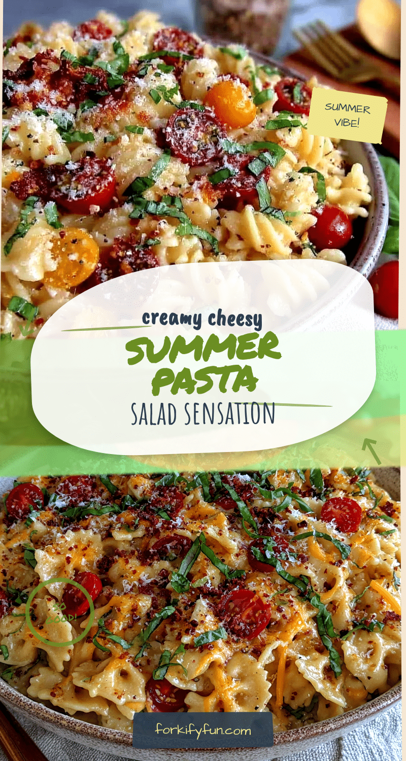 creamy cheesy pasta salad recipe