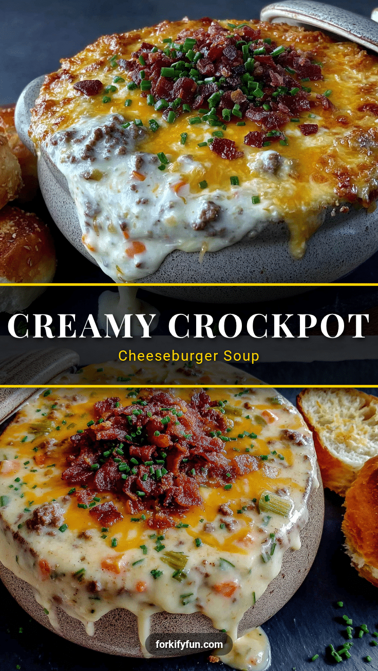 creamy crockpot cheeseburger soup recipe