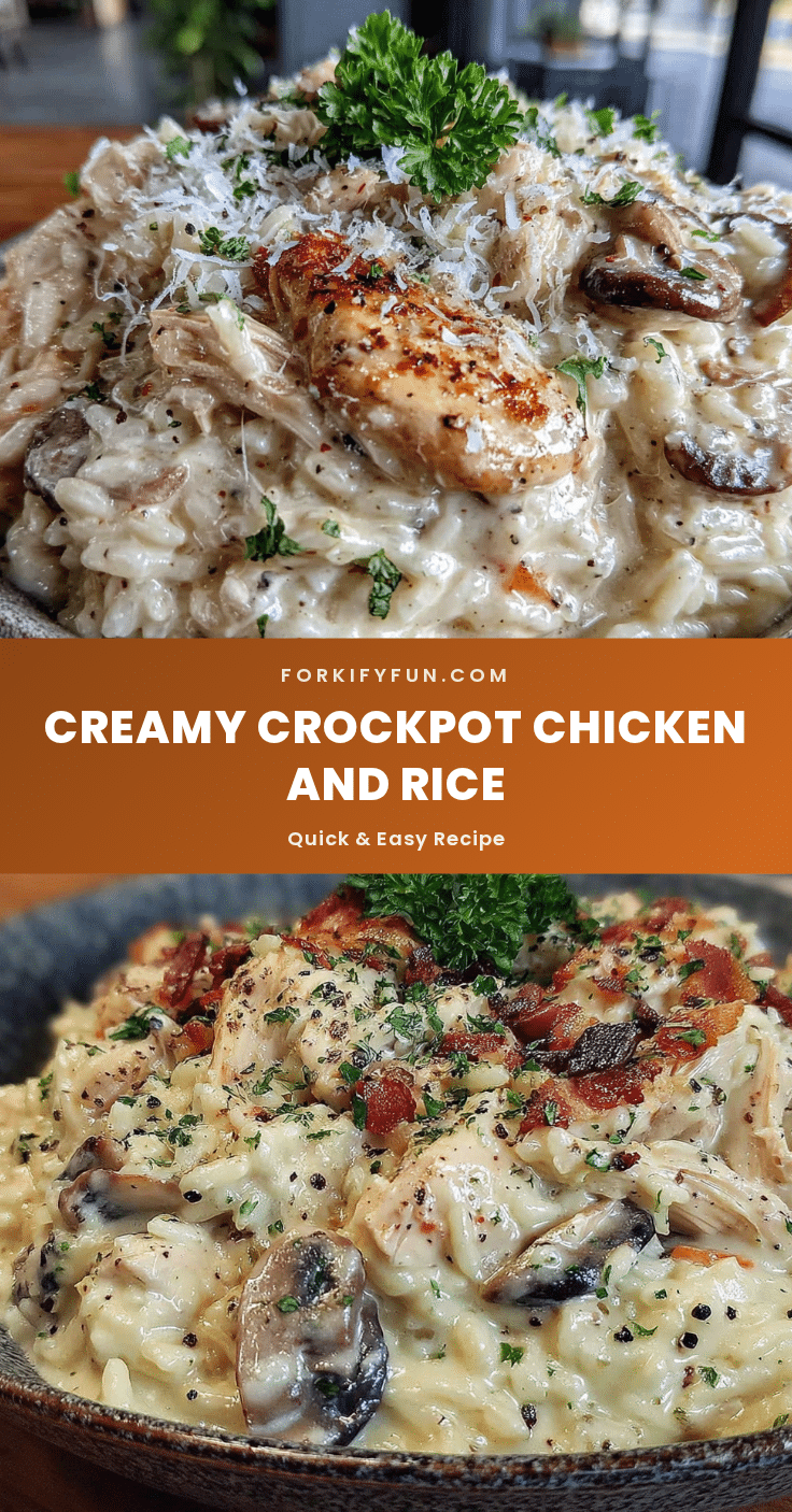 creamy crockpot chicken and rice recipe