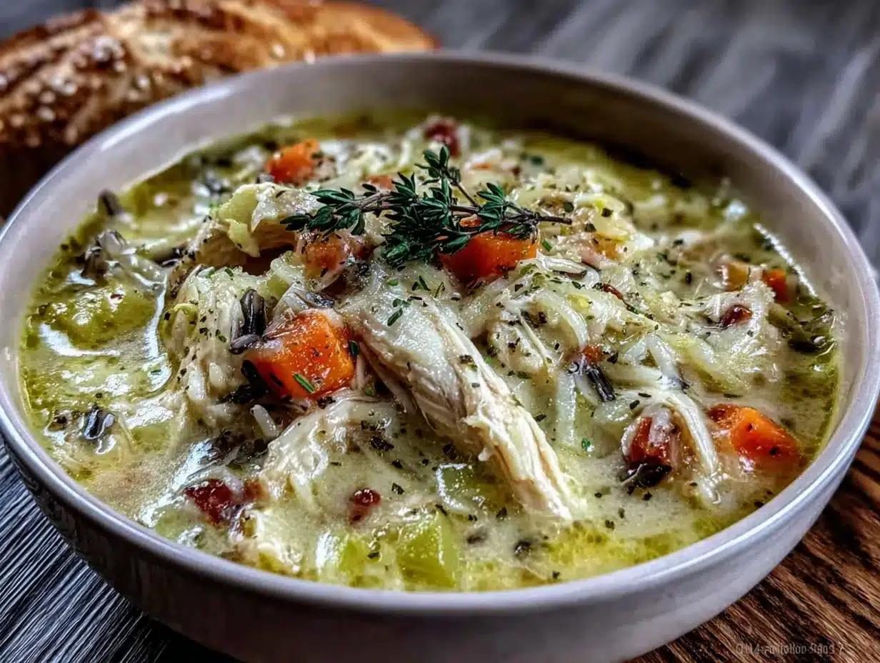 creamy crockpot chicken wild rice soup preparation steps