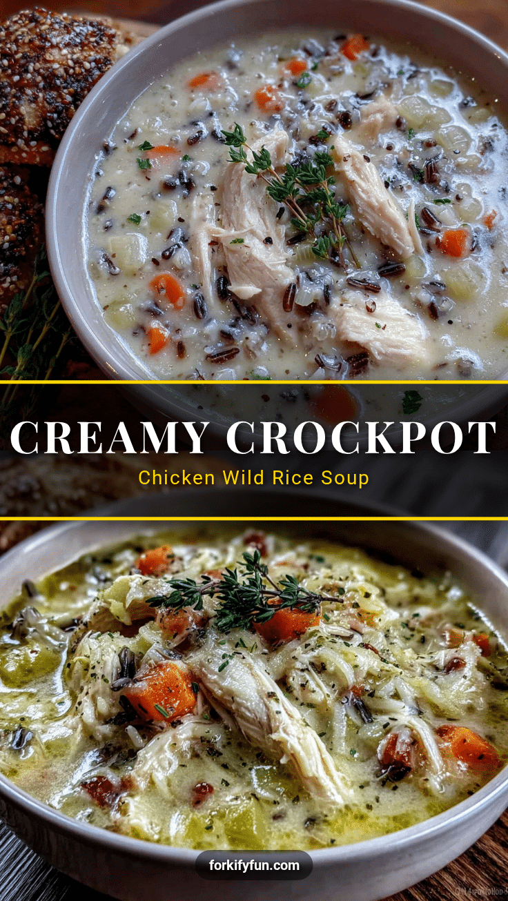 creamy crockpot chicken wild rice soup recipe