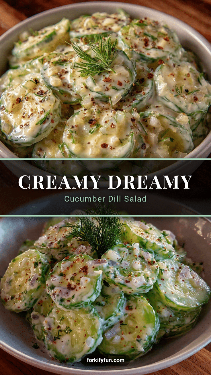 creamy cucumber salad with dill and vinegar recipe