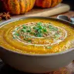 creamy ginger coconut kabocha squash soup - featured image