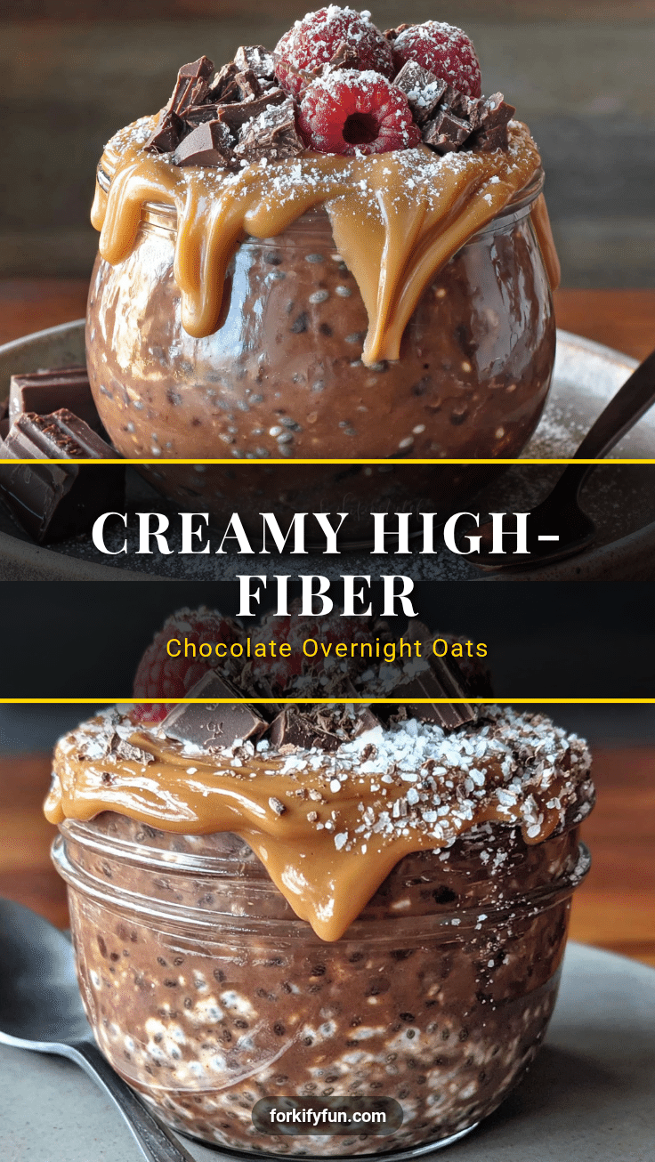 creamy high-fiber chocolate chia overnight oats recipe