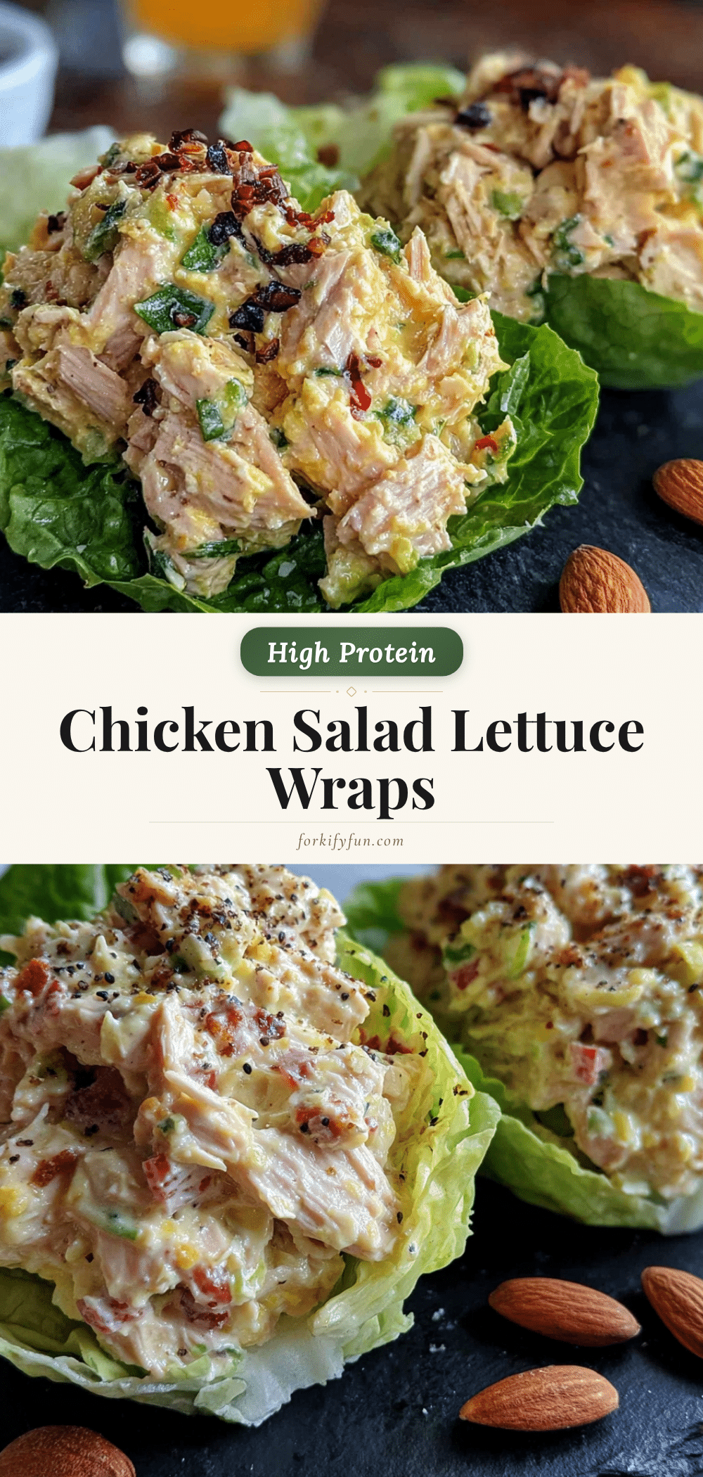 creamy high-protein chicken salad lettuce wraps recipe