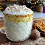 creamy homemade eggnog with fresh nutmeg - featured image