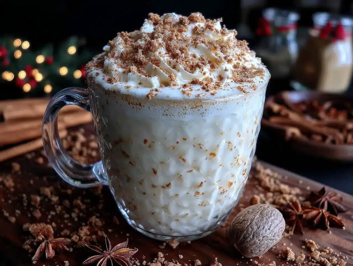 creamy homemade eggnog with fresh nutmeg preparation steps