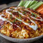 Creamy Loaded Buffalo Chicken Dip with Ranch Drizzle - featured image