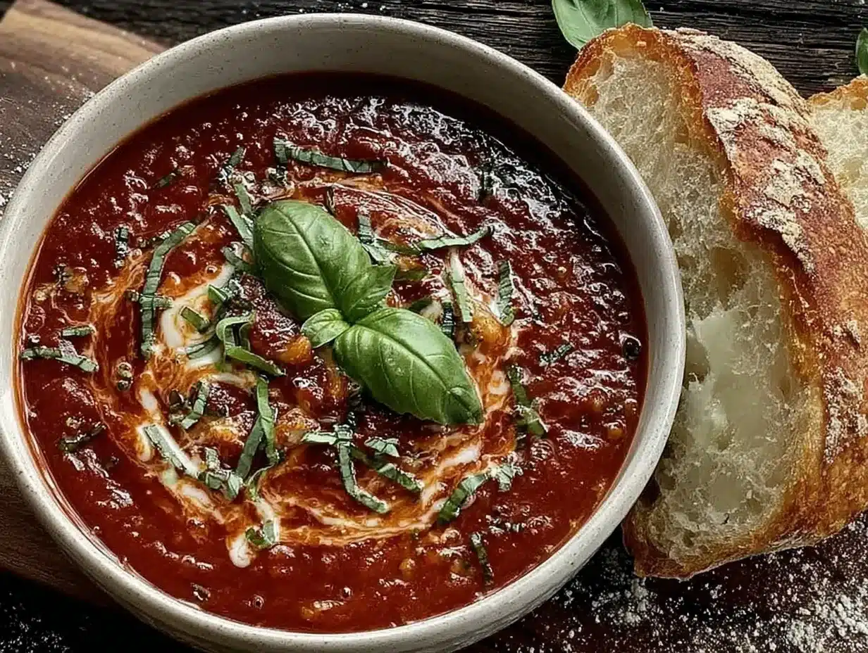 creamy roasted garlic tomato soup preparation steps