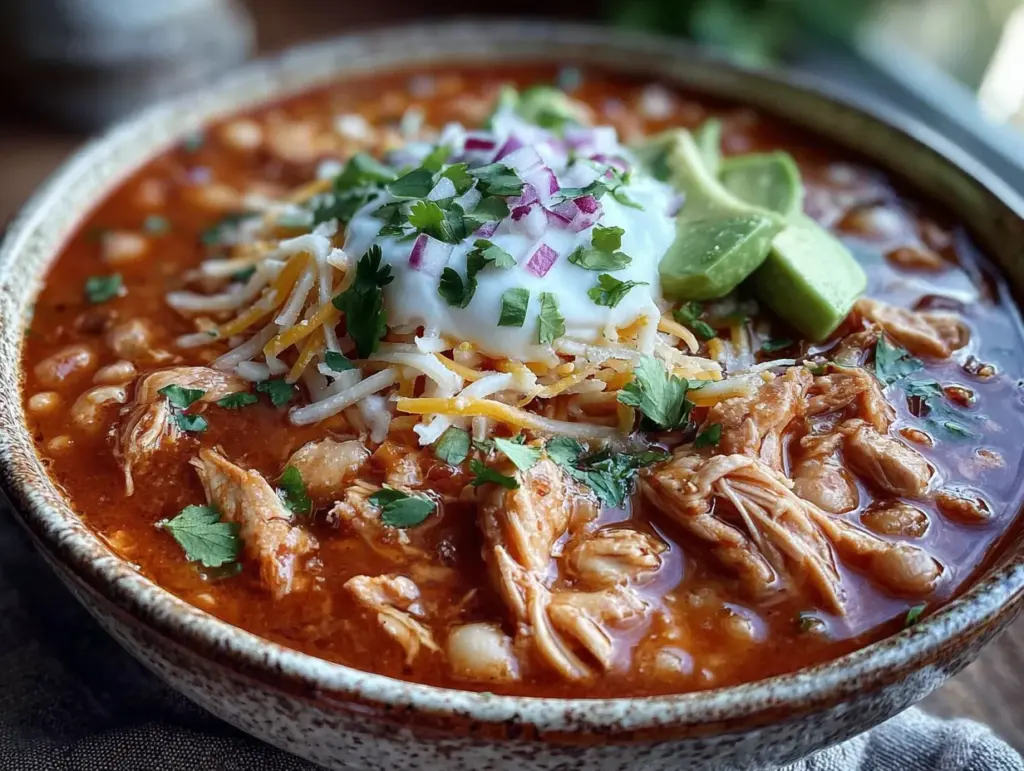 creamy slow cooker chicken enchilada soup - featured image