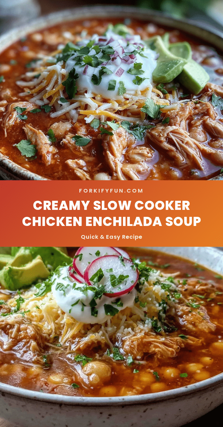 creamy slow cooker chicken enchilada soup recipe