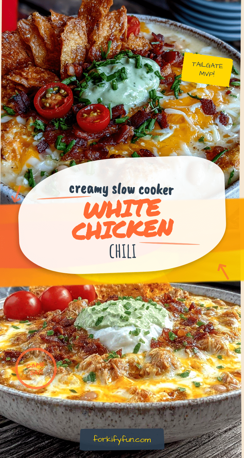 creamy slow cooker white chicken chili recipe