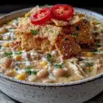 creamy white chicken chili - featured image