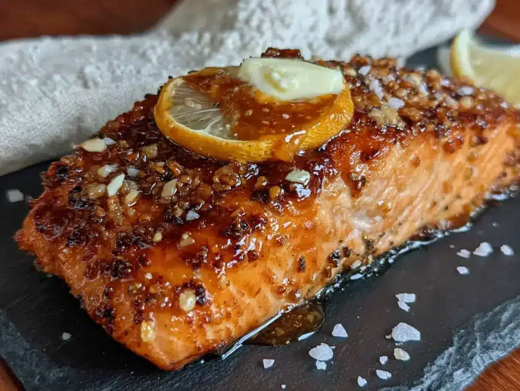 crispy air fryer salmon - featured image