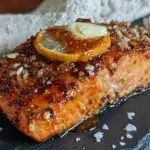 crispy air fryer salmon - featured image