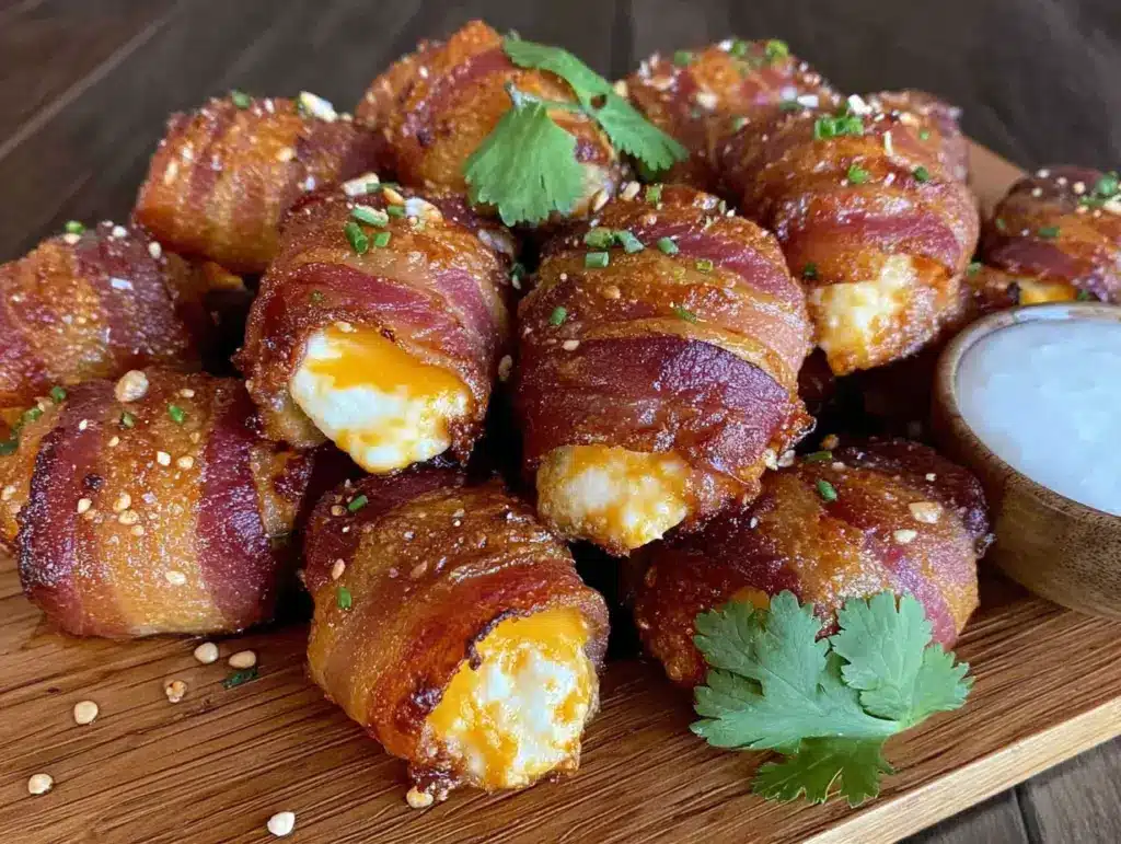 crispy bacon-wrapped jalapeño popper bites - featured image