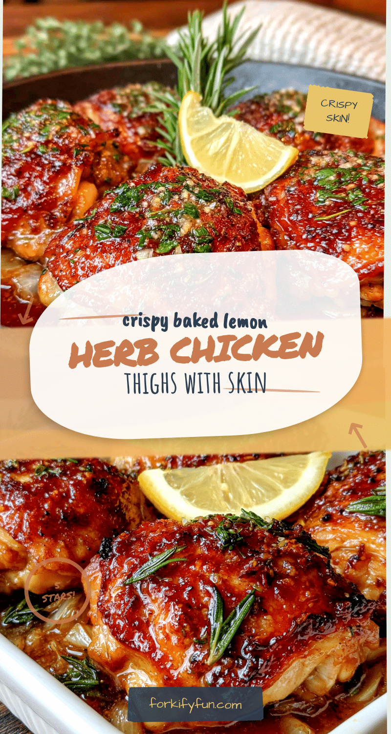 crispy baked lemon herb chicken thighs recipe