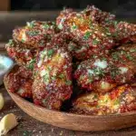 crispy parmesan garlic tailgate wings - featured image