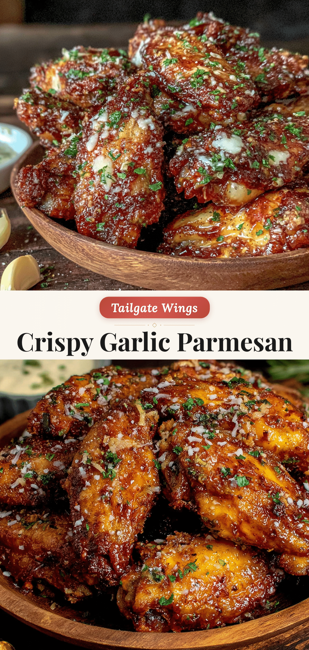 crispy parmesan garlic tailgate wings recipe
