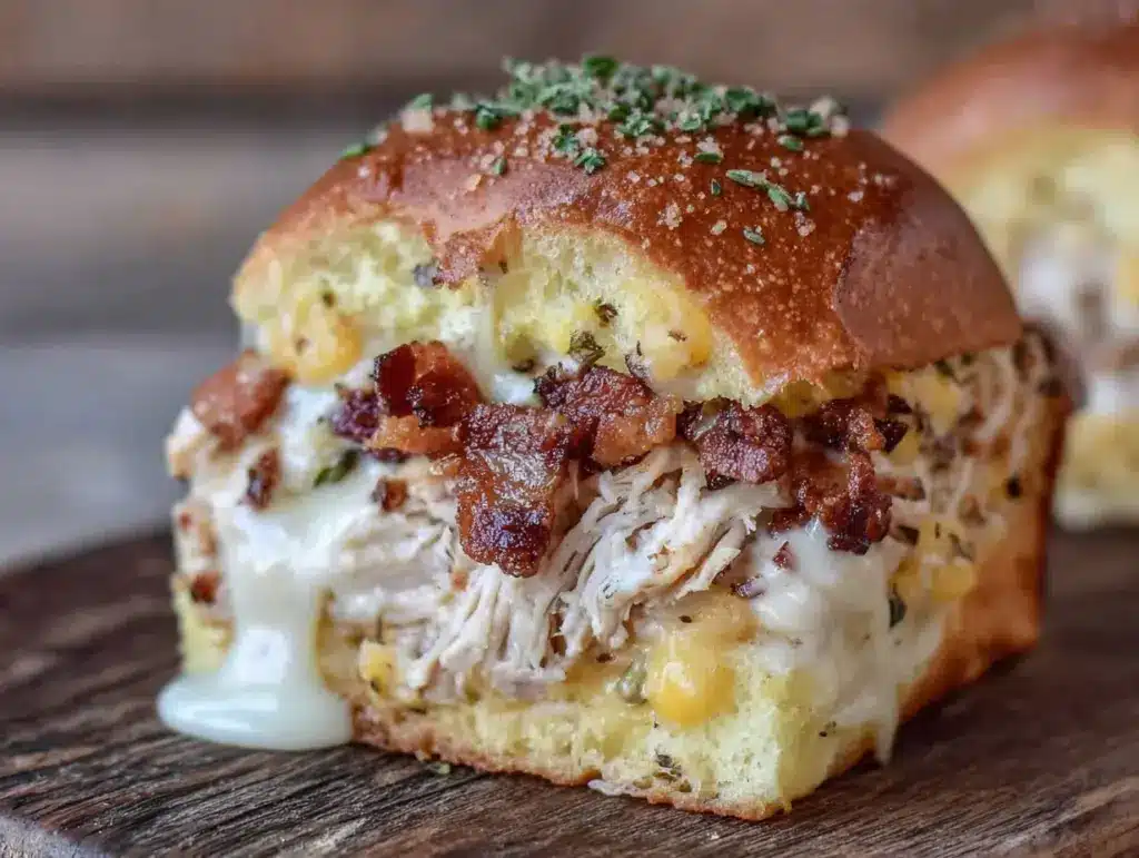 crockpot bacon ranch chicken sliders - featured image