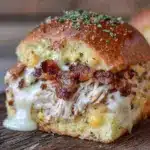 crockpot bacon ranch chicken sliders - featured image