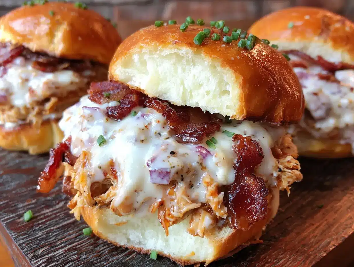 crockpot bacon ranch chicken sliders preparation steps