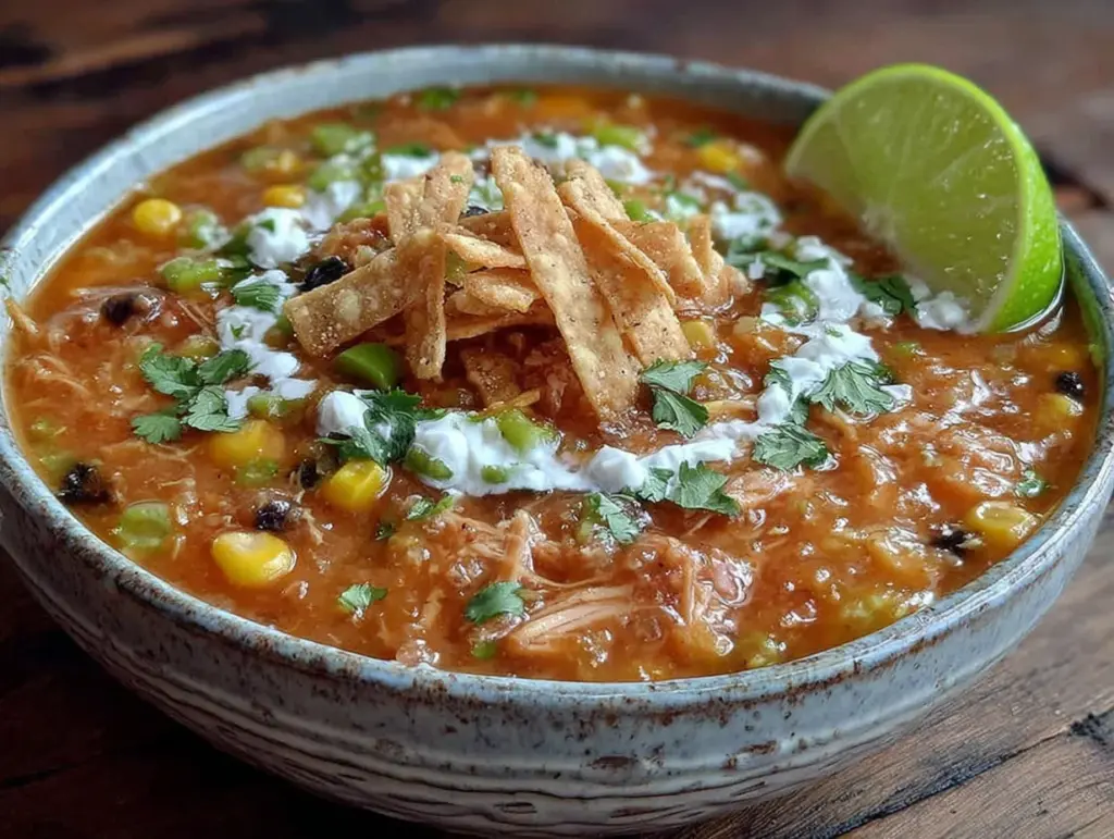 crockpot chicken tortilla soup - featured image