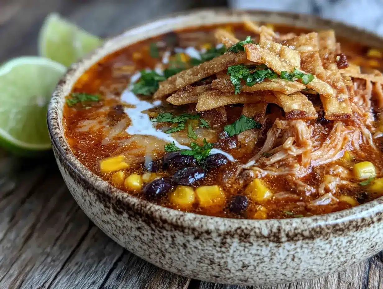 crockpot chicken tortilla soup preparation steps