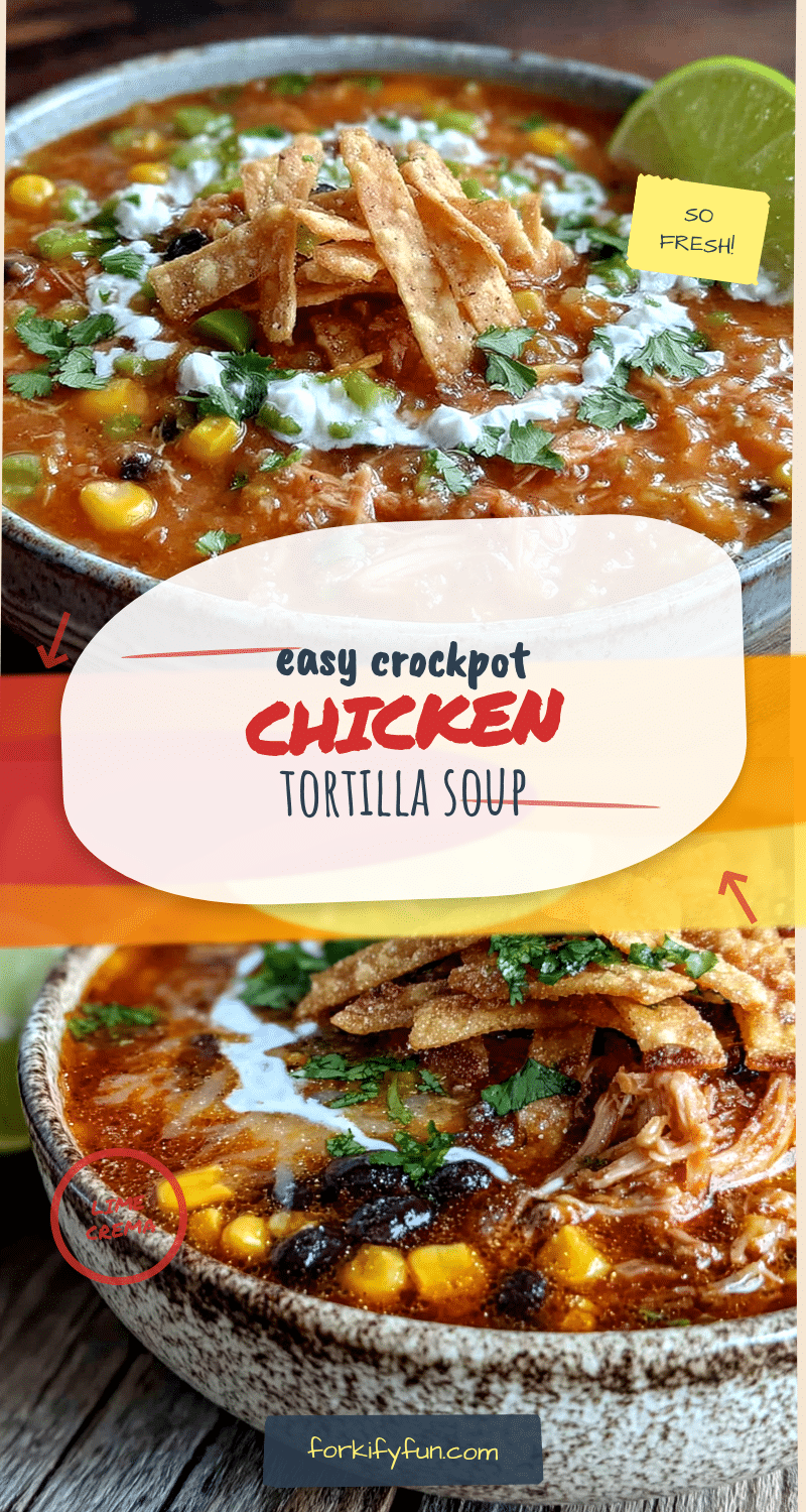 crockpot chicken tortilla soup recipe