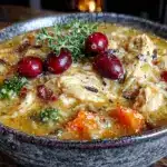 crockpot fall harvest chicken and wild rice soup - featured image