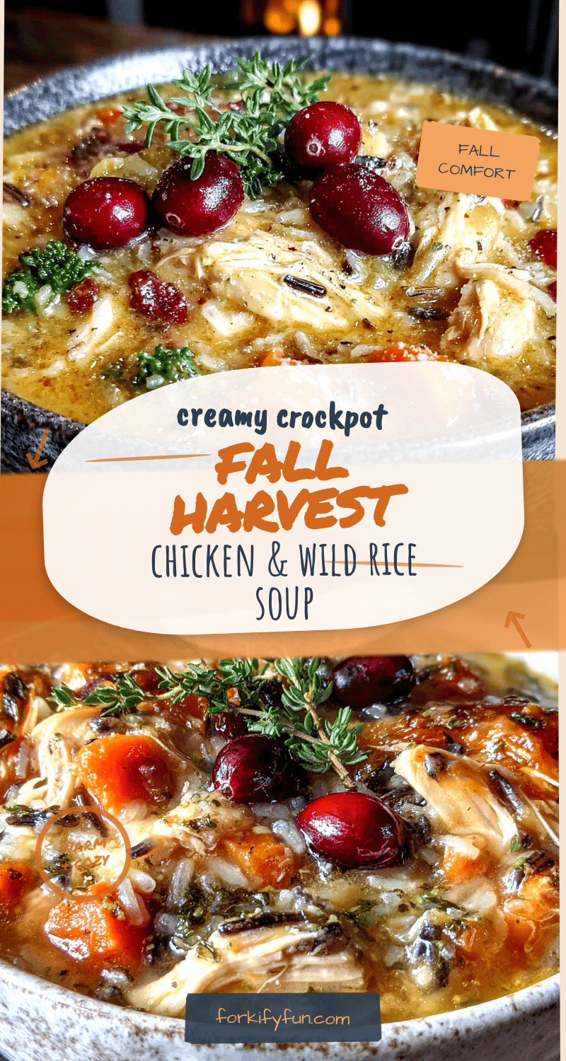crockpot fall harvest chicken and wild rice soup recipe