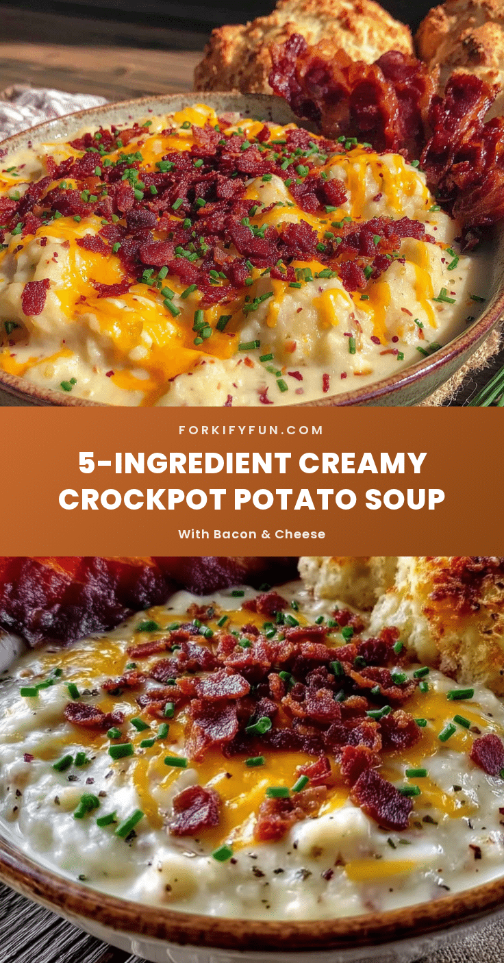 crockpot potato soup with bacon and cheddar recipe