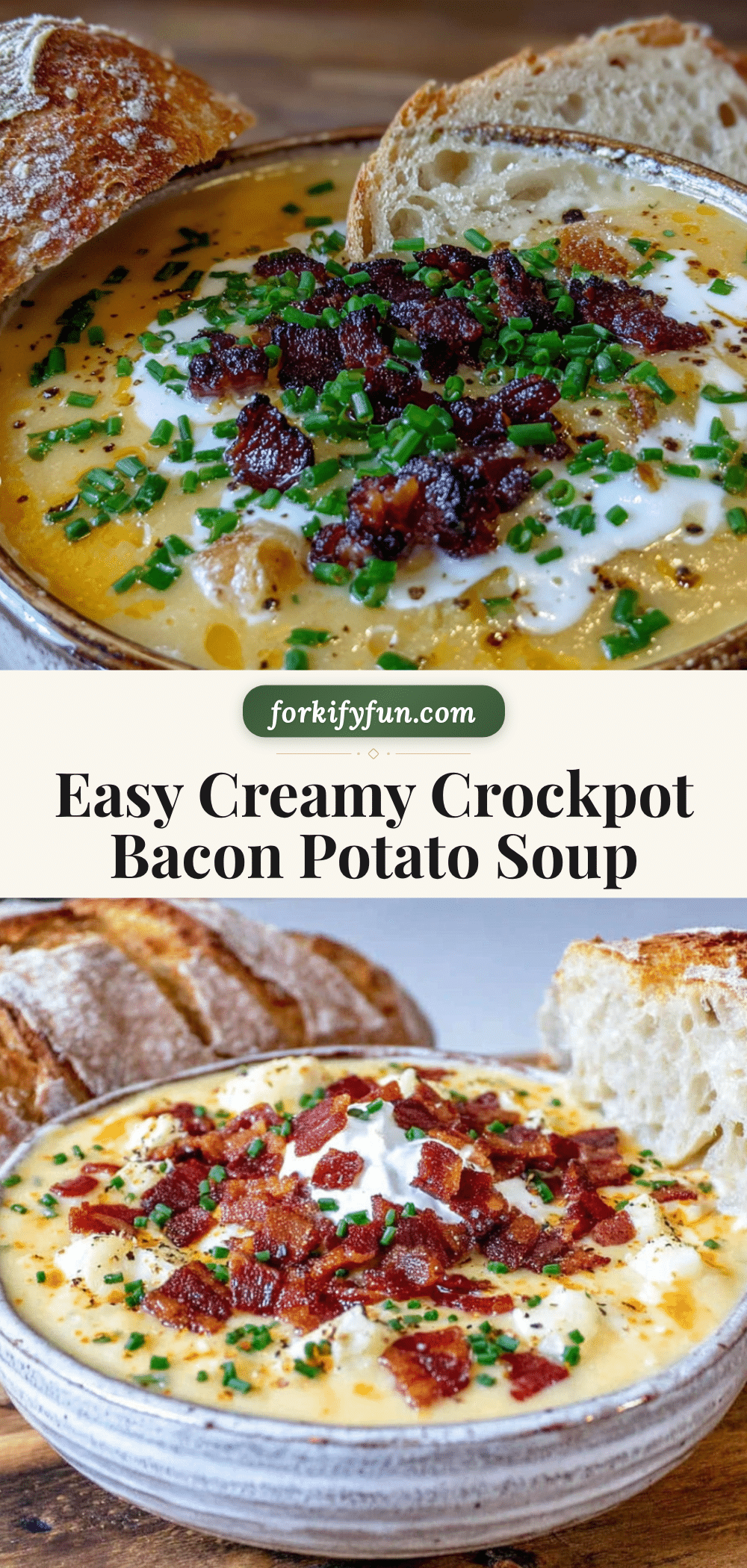crockpot potato soup with bacon recipe