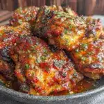 crockpot sticky honey garlic chicken thighs - featured image