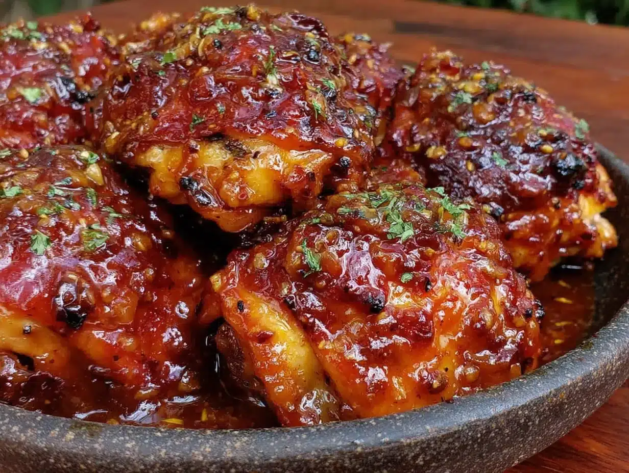 crockpot sticky honey garlic chicken thighs preparation steps