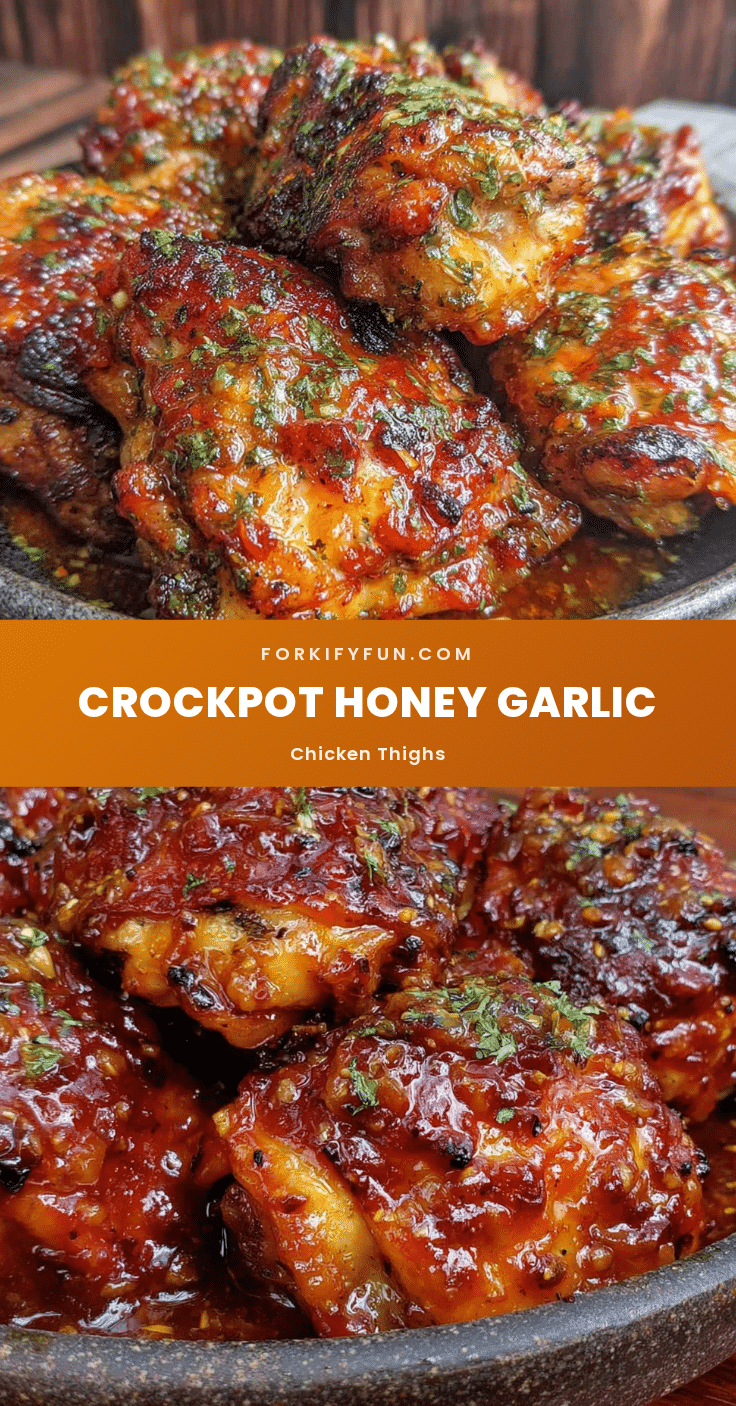 crockpot sticky honey garlic chicken thighs recipe