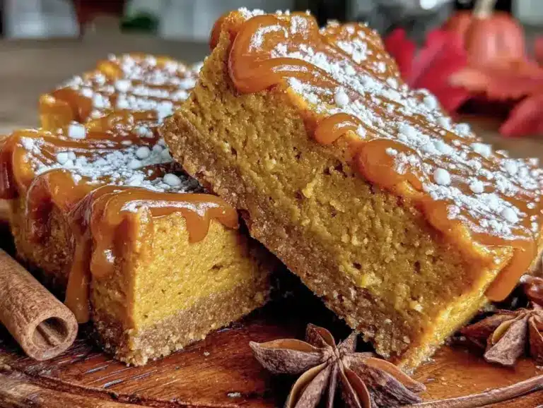 crustless pumpkin cheesecake bars - featured image